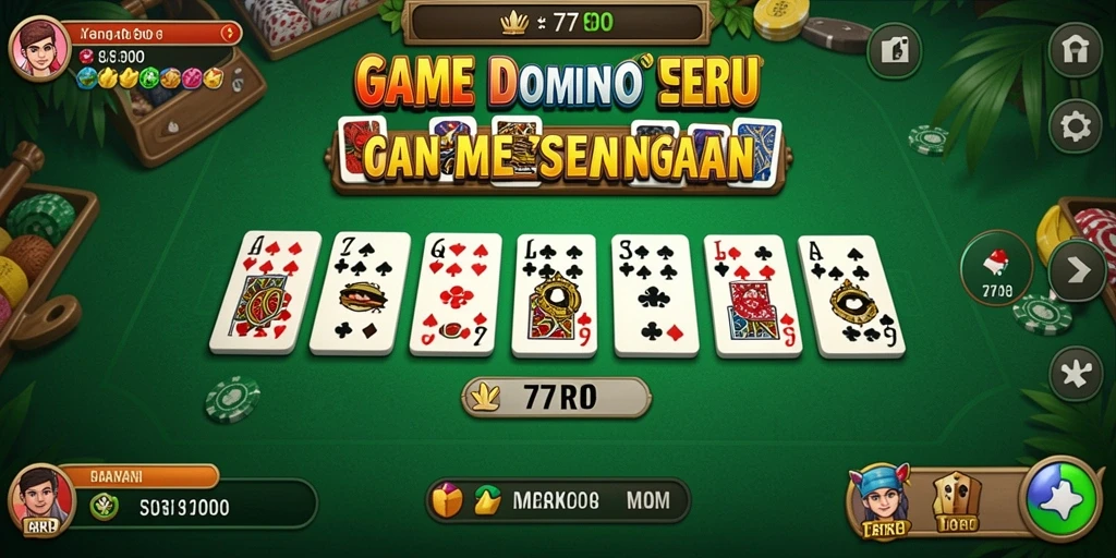 Tampilan gameplay memukau dari 77RP, nikmati serunya permainan Domino.
