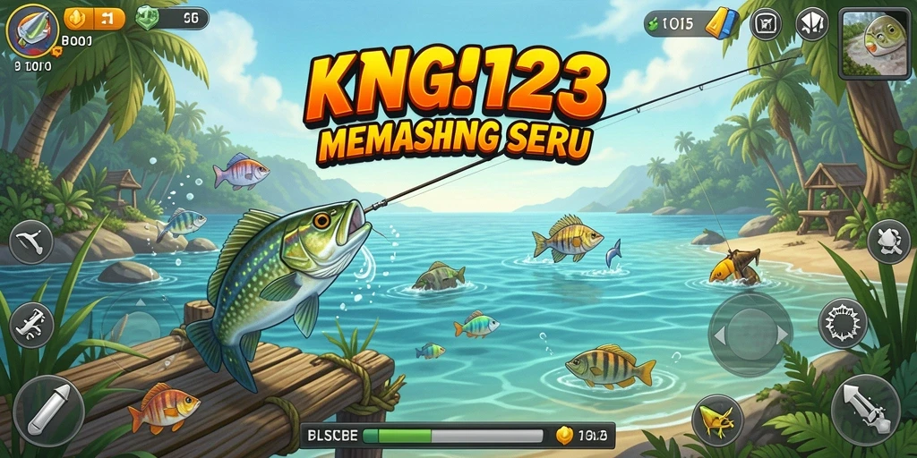 Tampilan gameplay KING123 yang menyenangkan saat memancing.