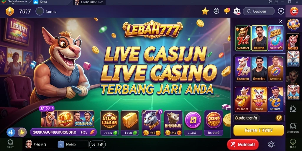 Tampilan gameplay Live Casino yang menakjubkan di LEBAH777.