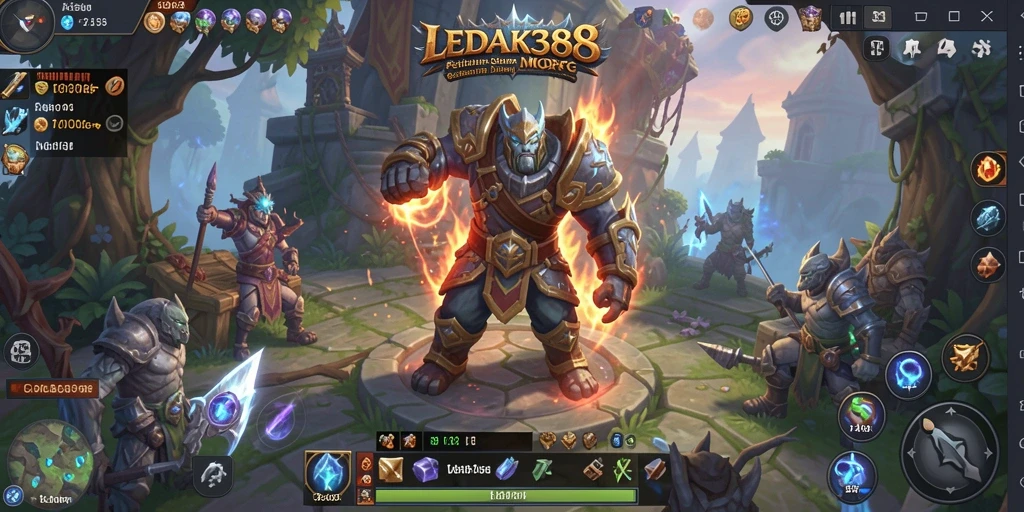 Tampilan gameplay LEDAK388 yang epik dalam dunia MMORPG.