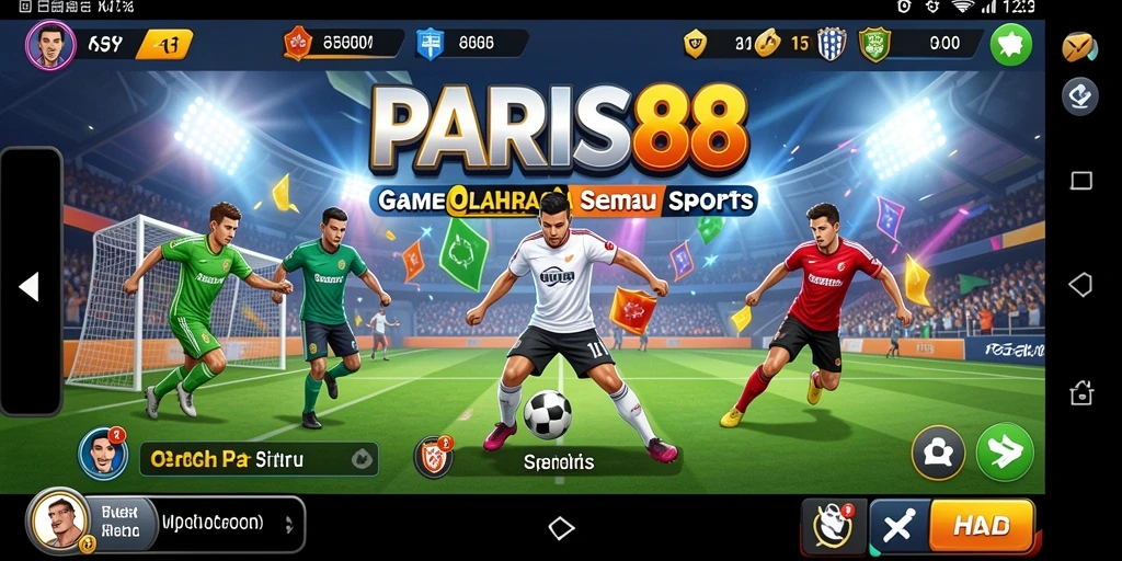 Tampilan screenshot PARIS88 menunjukkan aksi seru dalam pertandingan olahraga.